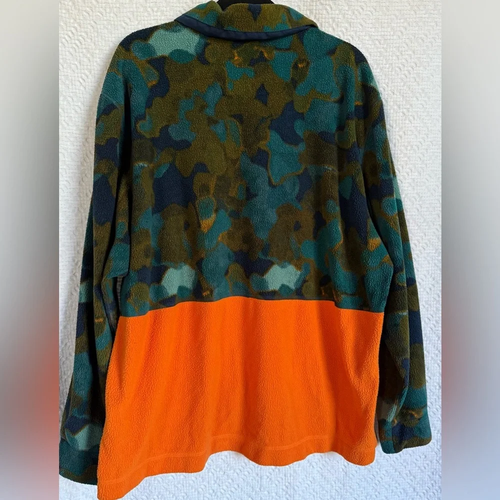 The North Face Pali Pile Fleece Jacket XL Camo Orange Colorblock Full Zip